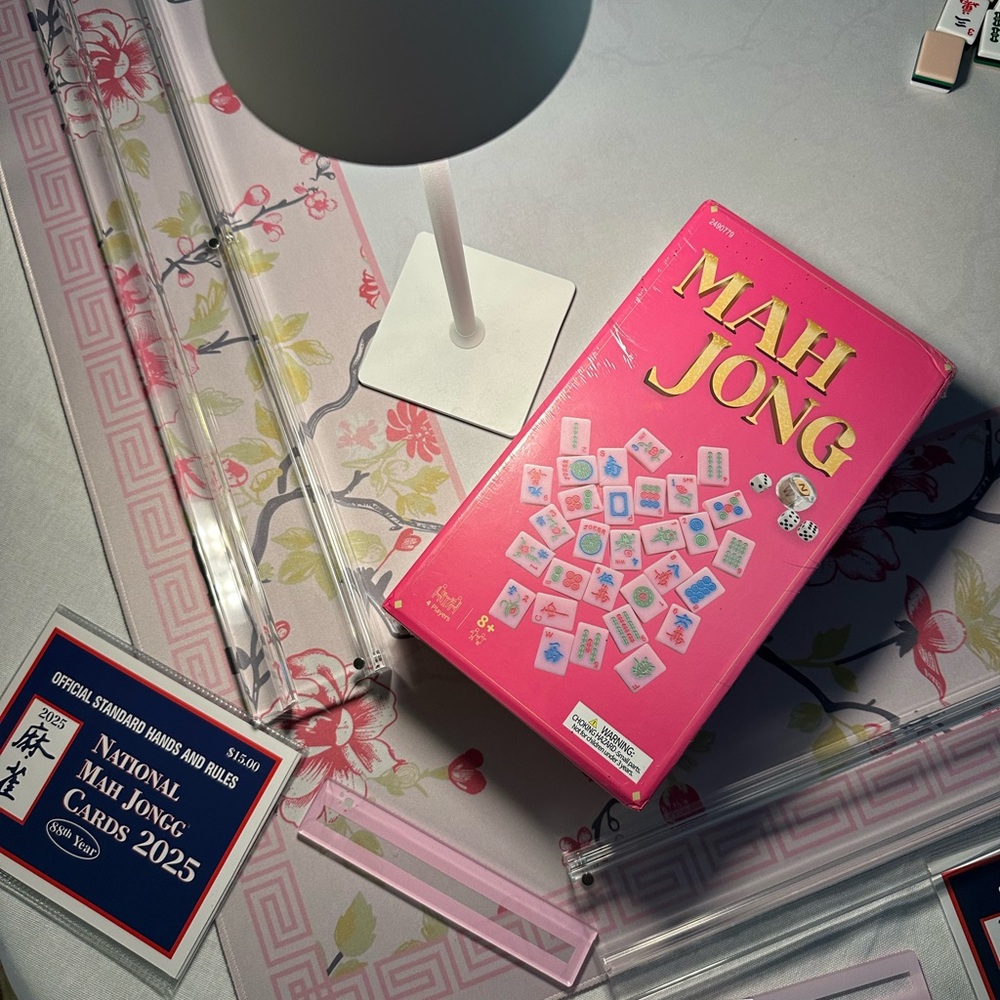 NIB Pink Mahjong Set